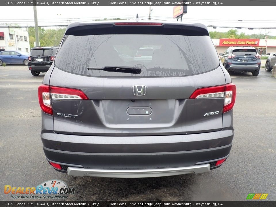 2019 Honda Pilot EX AWD Modern Steel Metallic / Gray Photo #5