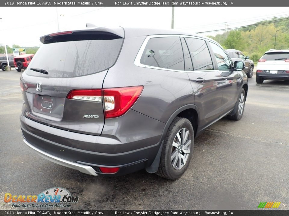 2019 Honda Pilot EX AWD Modern Steel Metallic / Gray Photo #6