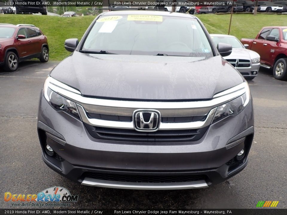 2019 Honda Pilot EX AWD Modern Steel Metallic / Gray Photo #9