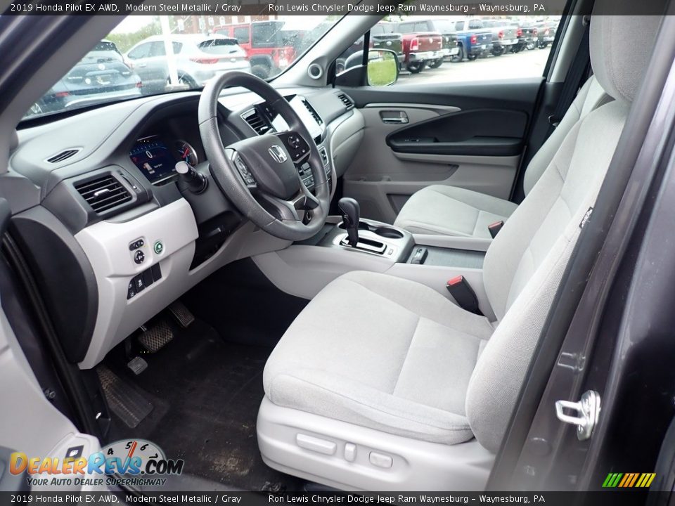 2019 Honda Pilot EX AWD Modern Steel Metallic / Gray Photo #14