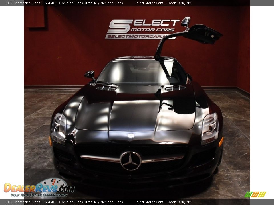 2012 Mercedes-Benz SLS AMG Obsidian Black Metallic / designo Black Photo #2