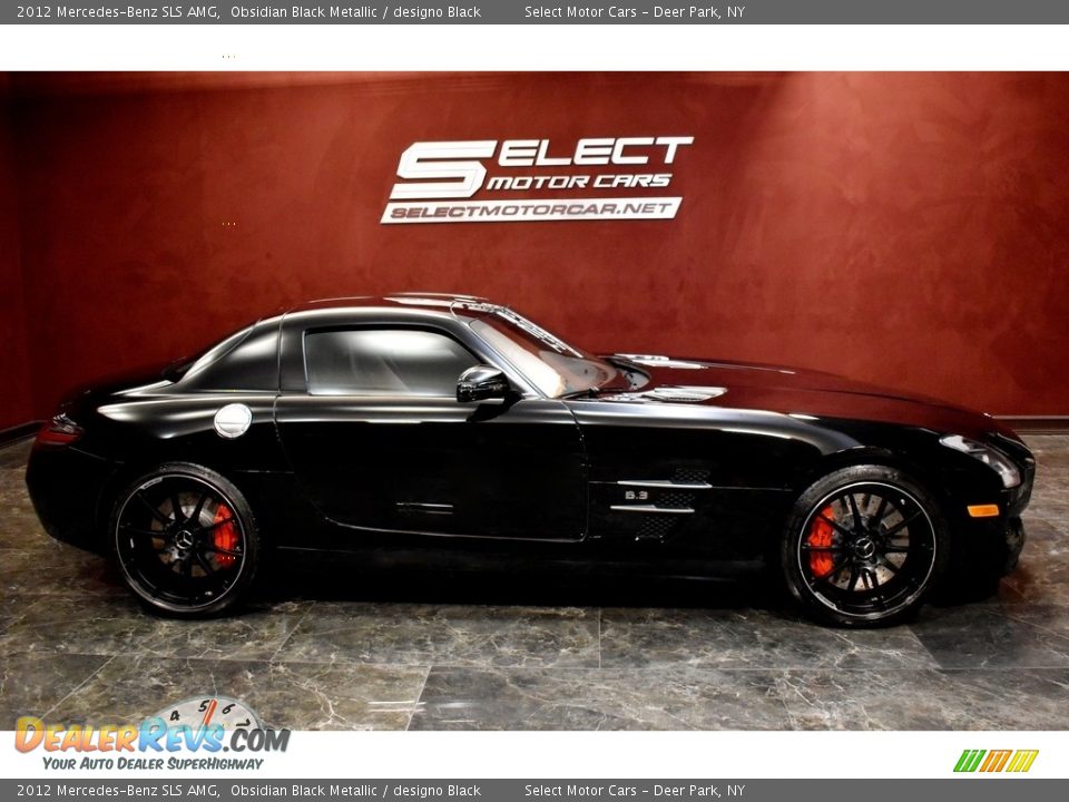 2012 Mercedes-Benz SLS AMG Obsidian Black Metallic / designo Black Photo #4