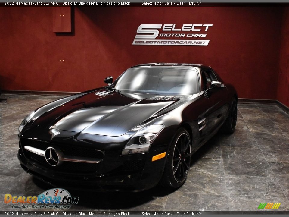 2012 Mercedes-Benz SLS AMG Obsidian Black Metallic / designo Black Photo #6