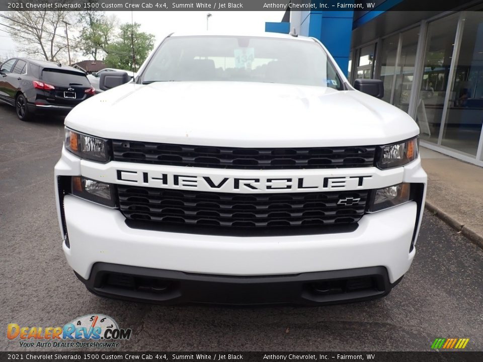 2021 Chevrolet Silverado 1500 Custom Crew Cab 4x4 Summit White / Jet Black Photo #2