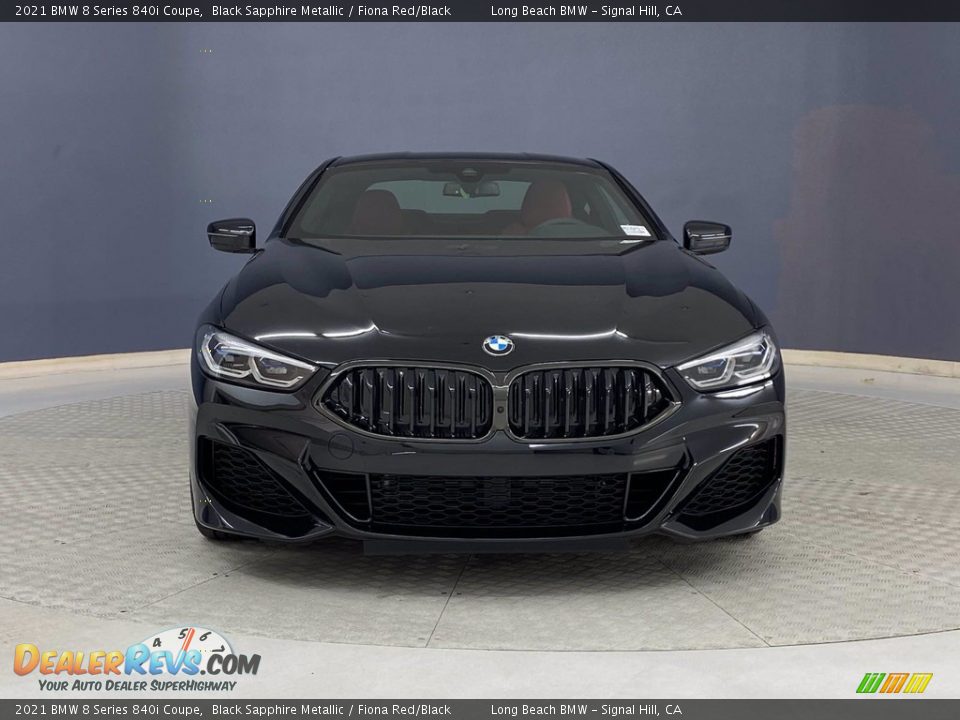 2021 BMW 8 Series 840i Coupe Black Sapphire Metallic / Fiona Red/Black Photo #2