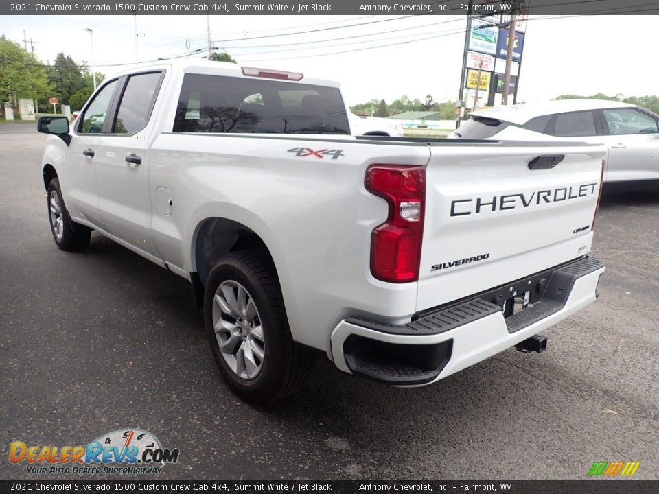 2021 Chevrolet Silverado 1500 Custom Crew Cab 4x4 Summit White / Jet Black Photo #4