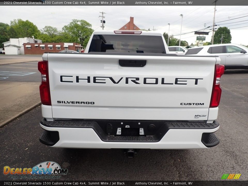 2021 Chevrolet Silverado 1500 Custom Crew Cab 4x4 Summit White / Jet Black Photo #5