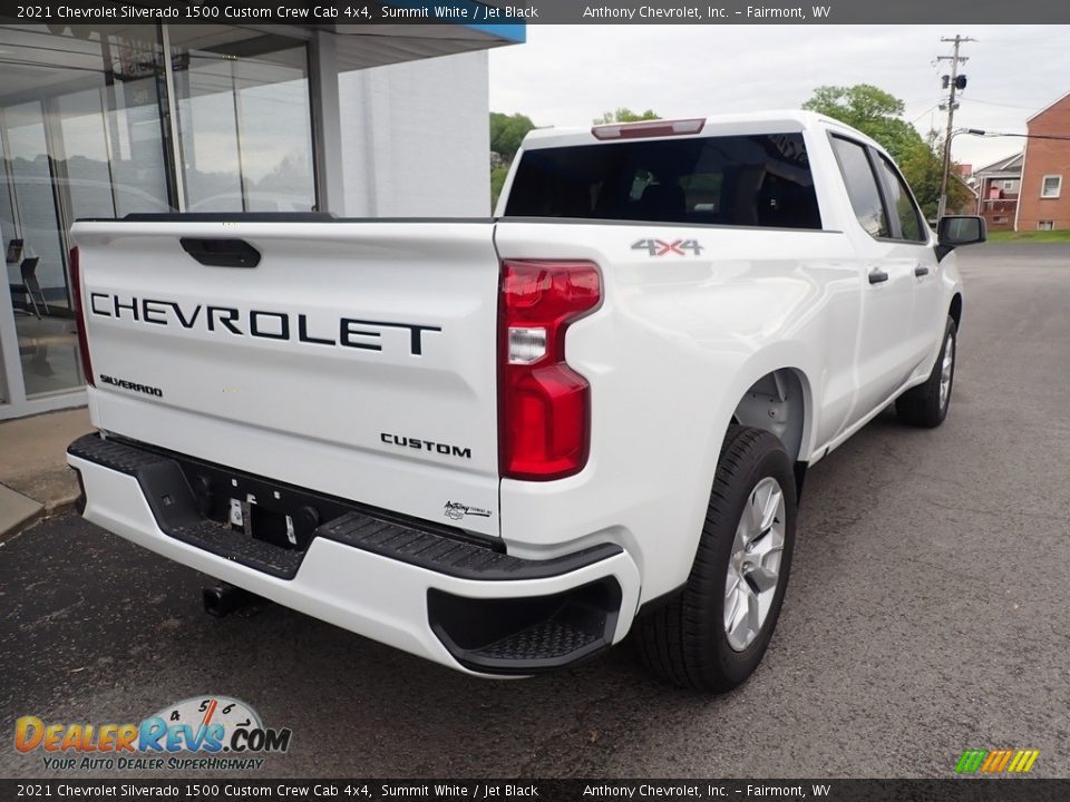 2021 Chevrolet Silverado 1500 Custom Crew Cab 4x4 Summit White / Jet Black Photo #6