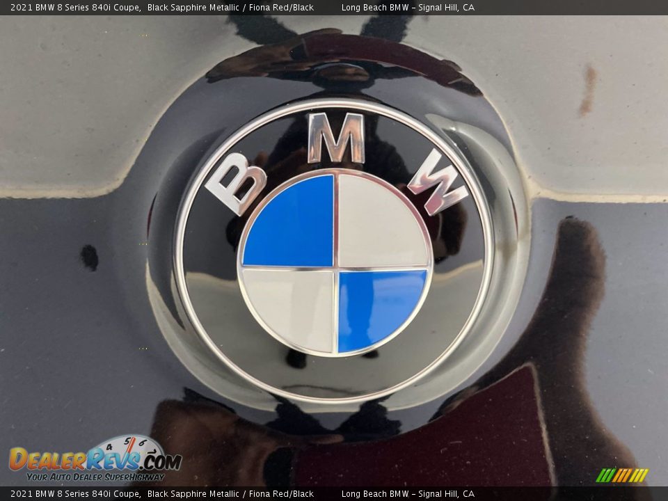 2021 BMW 8 Series 840i Coupe Black Sapphire Metallic / Fiona Red/Black Photo #7