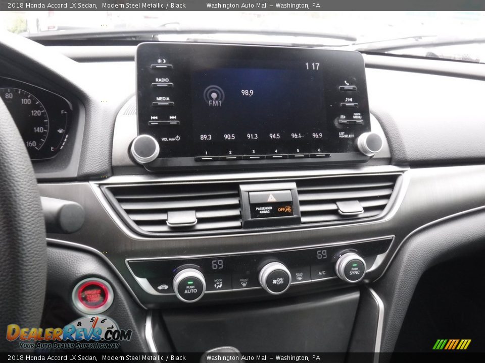 2018 Honda Accord LX Sedan Modern Steel Metallic / Black Photo #16