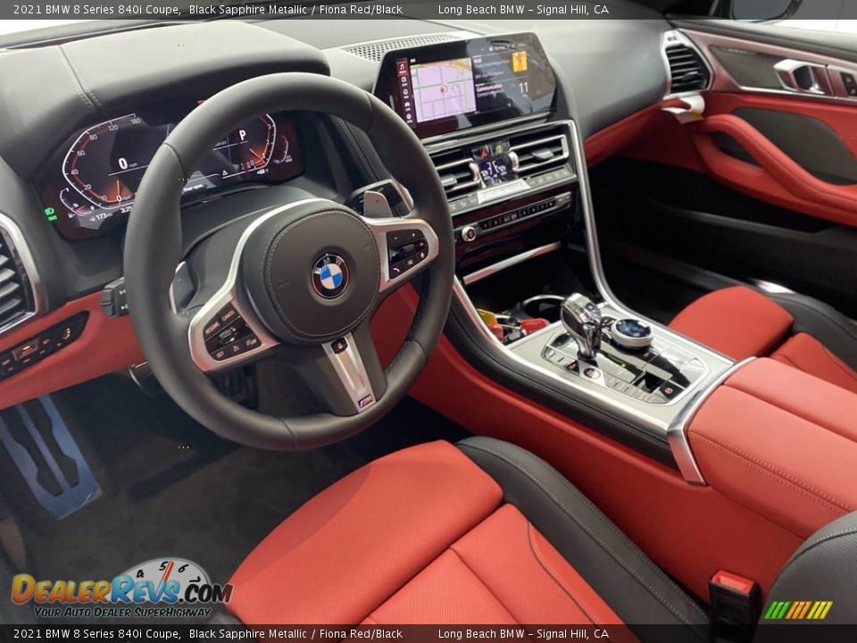 Fiona Red/Black Interior - 2021 BMW 8 Series 840i Coupe Photo #12