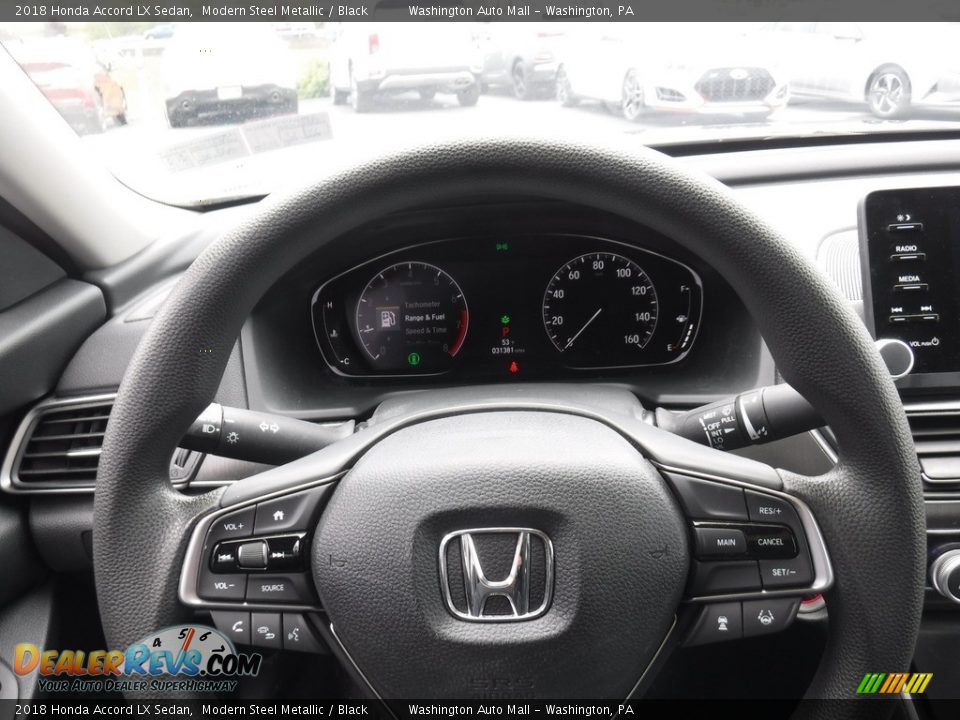 2018 Honda Accord LX Sedan Modern Steel Metallic / Black Photo #19