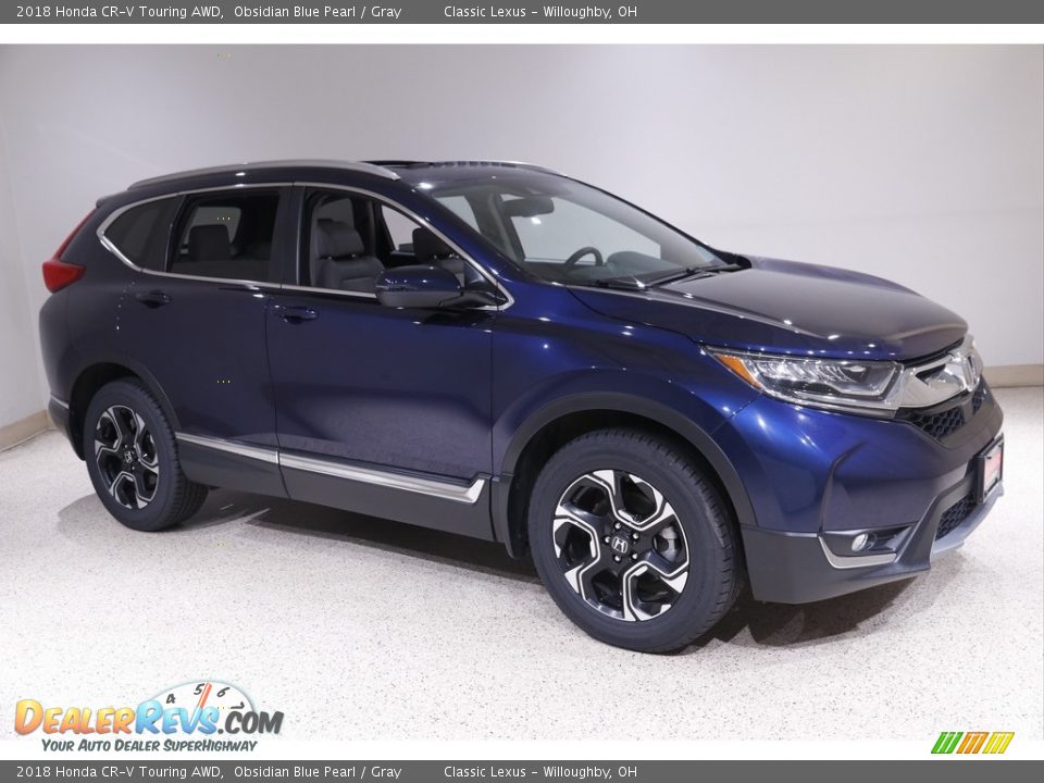 2018 Honda CR-V Touring AWD Obsidian Blue Pearl / Gray Photo #1