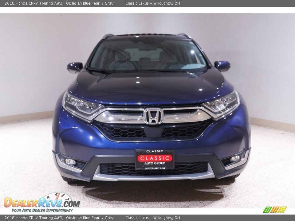 2018 Honda CR-V Touring AWD Obsidian Blue Pearl / Gray Photo #2