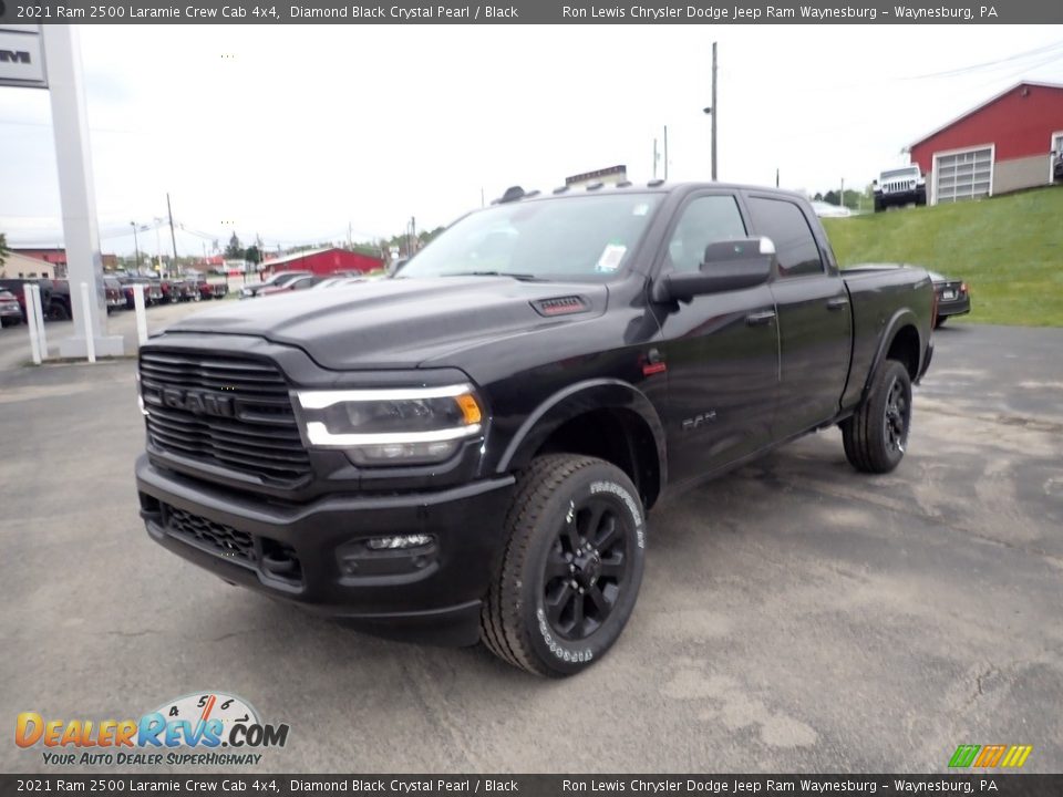 2021 Ram 2500 Laramie Crew Cab 4x4 Diamond Black Crystal Pearl / Black Photo #1