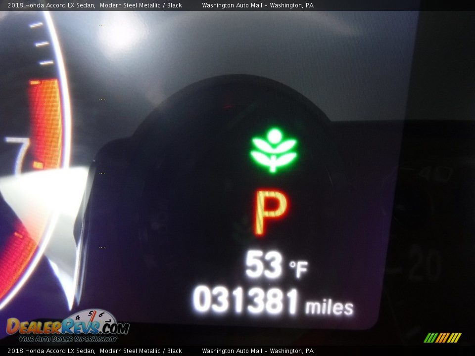 2018 Honda Accord LX Sedan Modern Steel Metallic / Black Photo #28