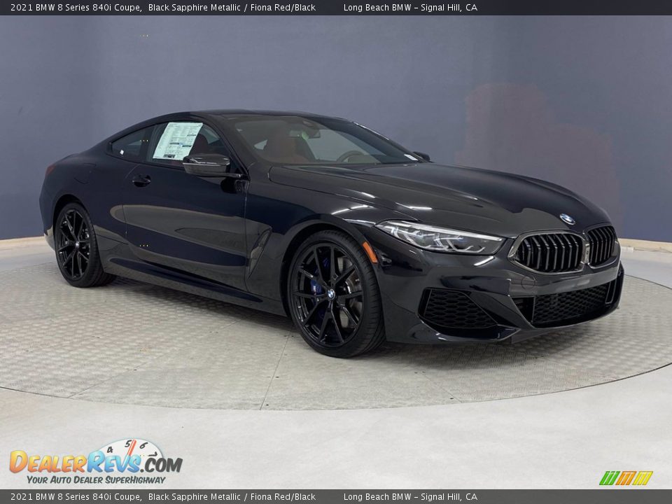 2021 BMW 8 Series 840i Coupe Black Sapphire Metallic / Fiona Red/Black Photo #27