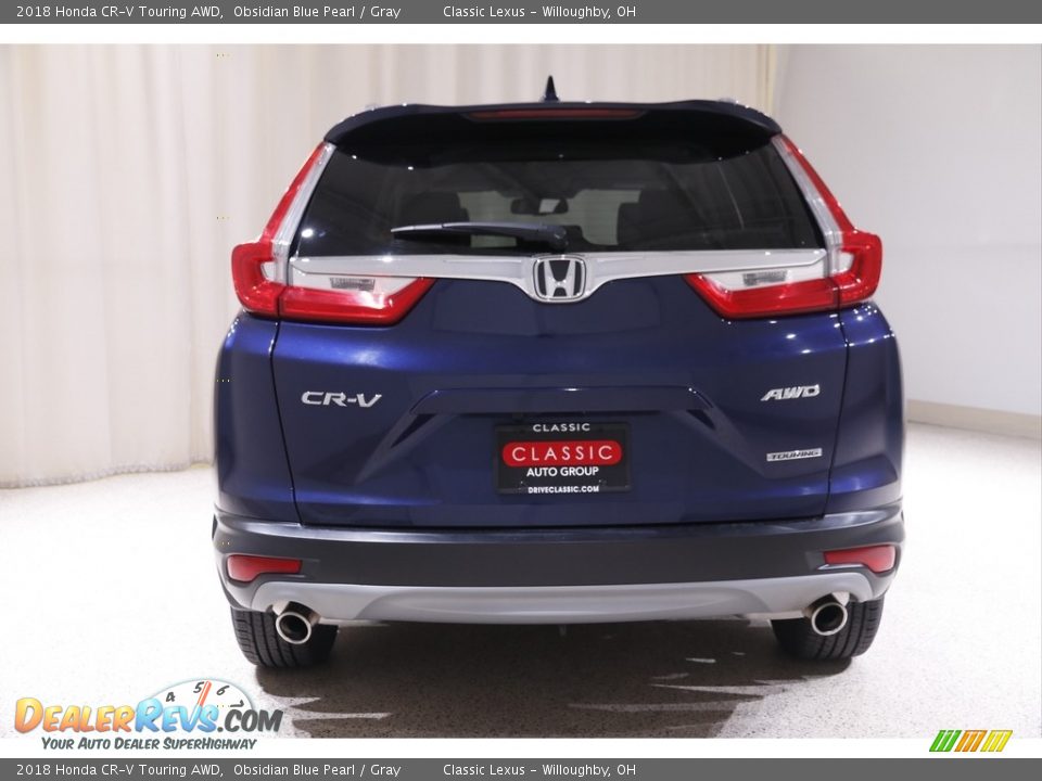 2018 Honda CR-V Touring AWD Obsidian Blue Pearl / Gray Photo #16