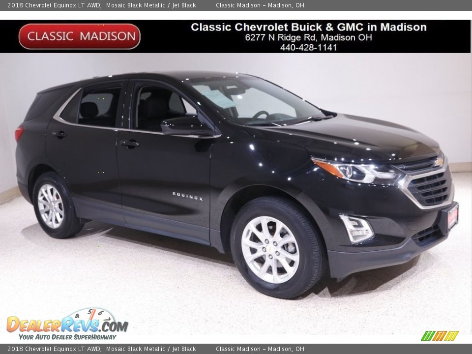 2018 Chevrolet Equinox LT AWD Mosaic Black Metallic / Jet Black Photo #1