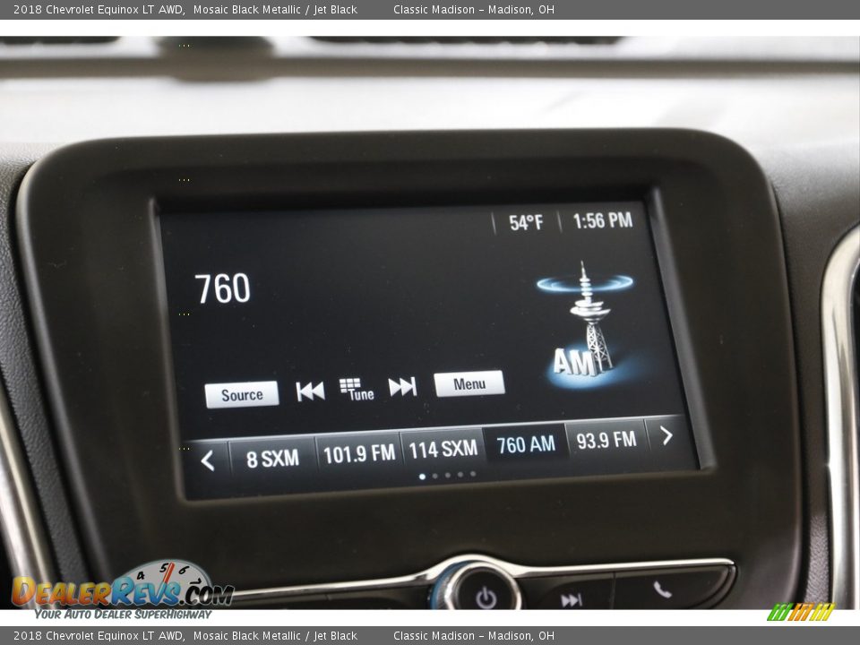 2018 Chevrolet Equinox LT AWD Mosaic Black Metallic / Jet Black Photo #10