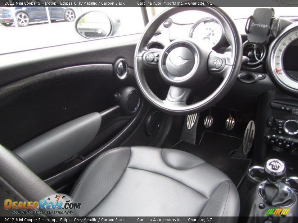 2012 Mini Cooper S Hardtop Eclipse Gray Metallic / Carbon Black Photo #12