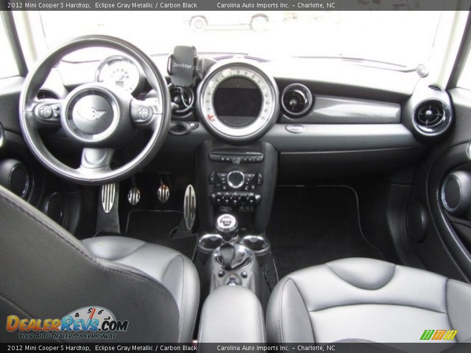 2012 Mini Cooper S Hardtop Eclipse Gray Metallic / Carbon Black Photo #13