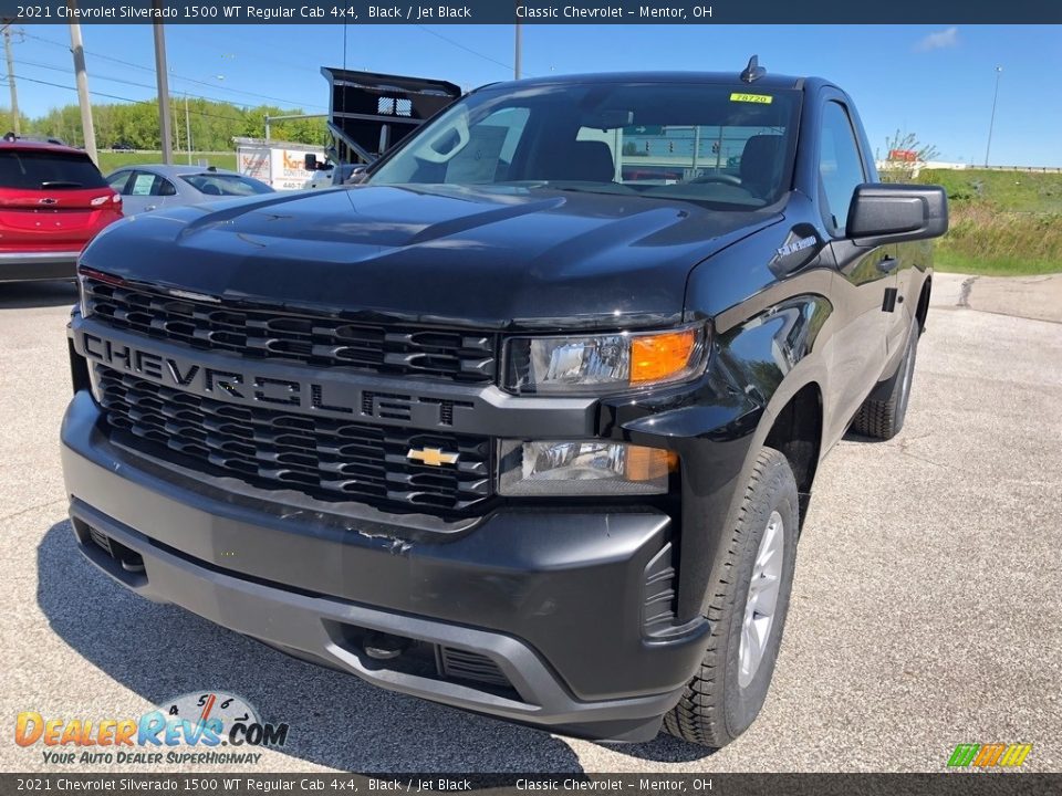 2021 Chevrolet Silverado 1500 WT Regular Cab 4x4 Black / Jet Black Photo #1