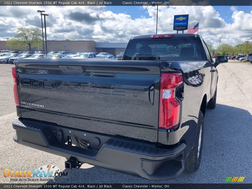 2021 Chevrolet Silverado 1500 WT Regular Cab 4x4 Black / Jet Black Photo #3