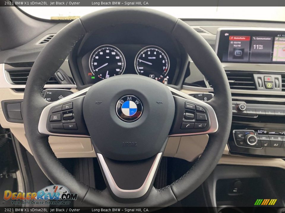 2021 BMW X1 sDrive28i Jet Black / Oyster Photo #14
