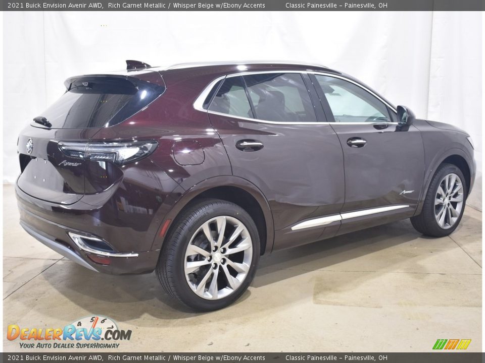 2021 Buick Envision Avenir AWD Rich Garnet Metallic / Whisper Beige w/Ebony Accents Photo #2