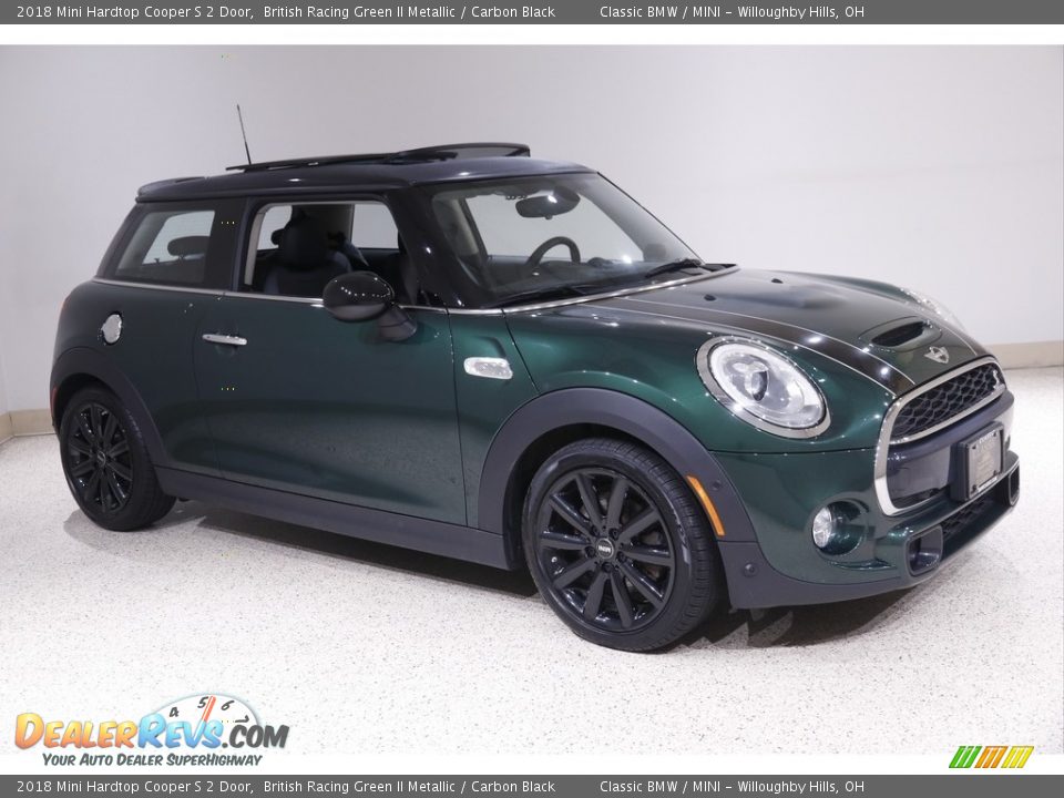 2018 Mini Hardtop Cooper S 2 Door British Racing Green II Metallic / Carbon Black Photo #1