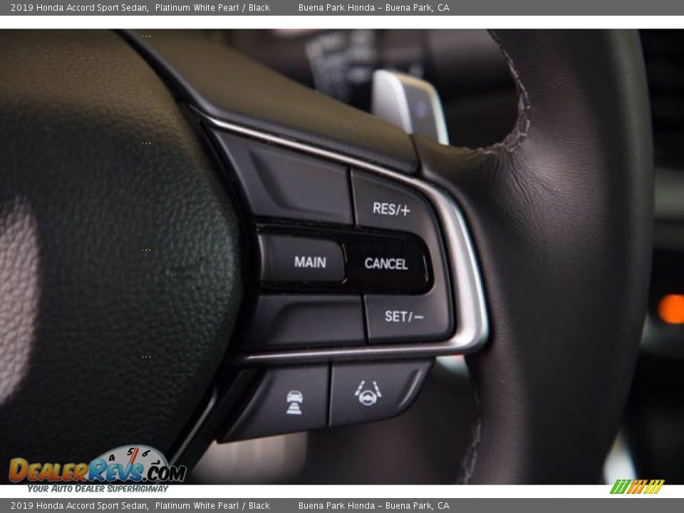2019 Honda Accord Sport Sedan Platinum White Pearl / Black Photo #15