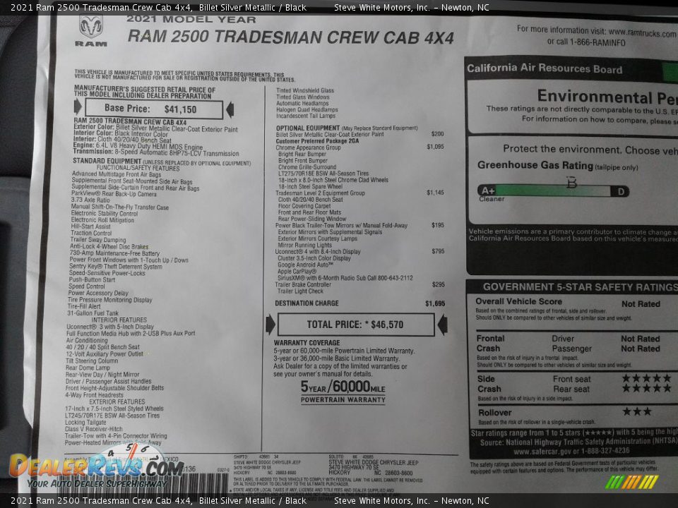 2021 Ram 2500 Tradesman Crew Cab 4x4 Billet Silver Metallic / Black Photo #26