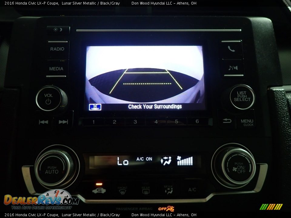 2016 Honda Civic LX-P Coupe Lunar Silver Metallic / Black/Gray Photo #2