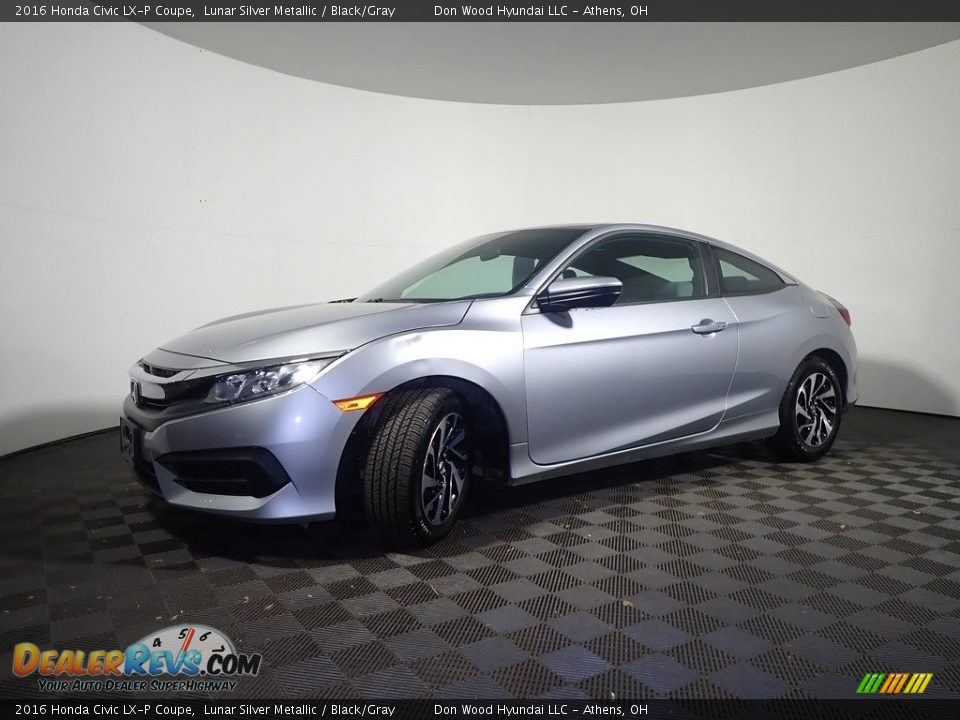 2016 Honda Civic LX-P Coupe Lunar Silver Metallic / Black/Gray Photo #8