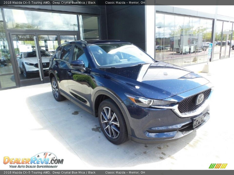 2018 Mazda CX-5 Touring AWD Deep Crystal Blue Mica / Black Photo #1