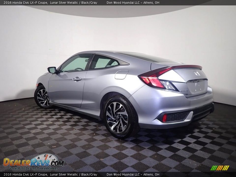 2016 Honda Civic LX-P Coupe Lunar Silver Metallic / Black/Gray Photo #11