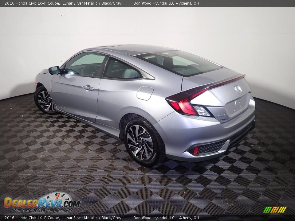2016 Honda Civic LX-P Coupe Lunar Silver Metallic / Black/Gray Photo #12