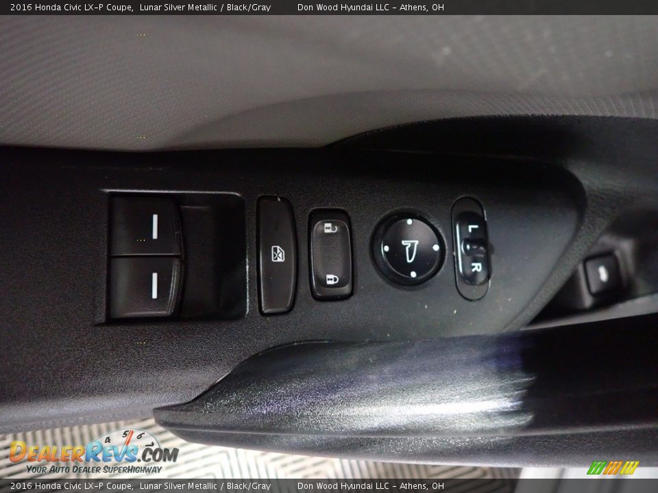2016 Honda Civic LX-P Coupe Lunar Silver Metallic / Black/Gray Photo #21