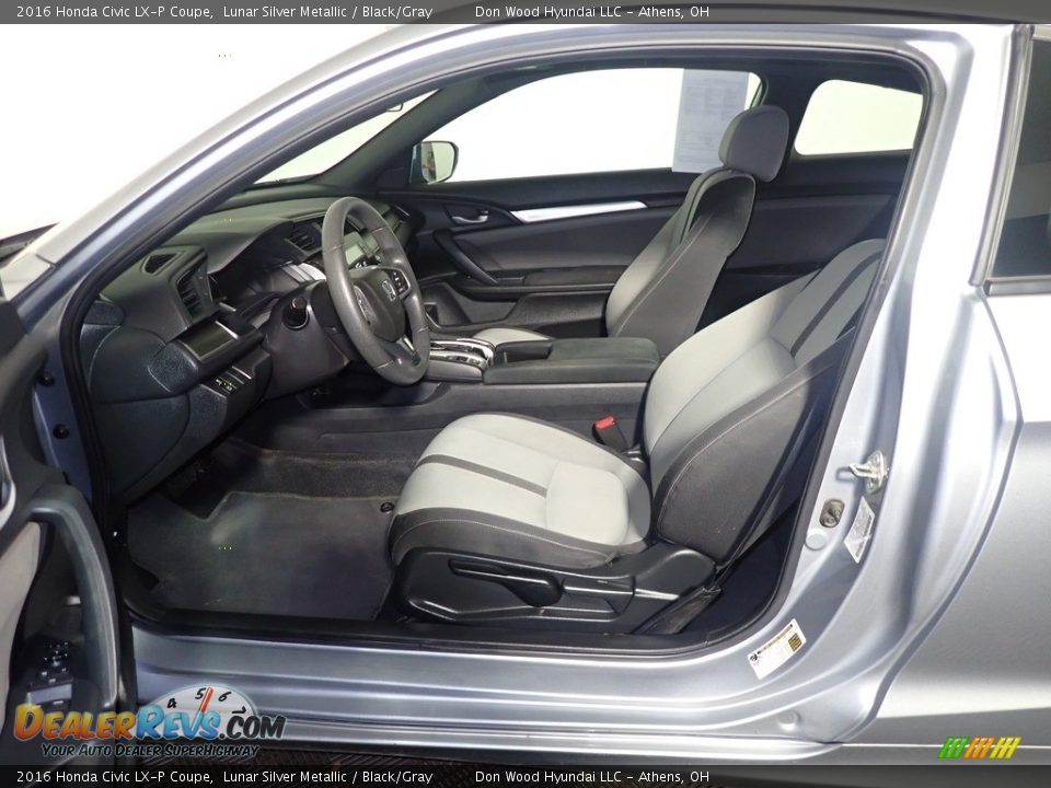 2016 Honda Civic LX-P Coupe Lunar Silver Metallic / Black/Gray Photo #22