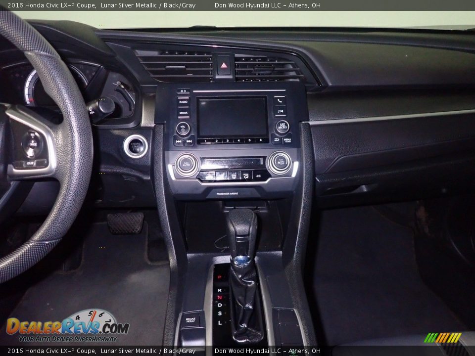 2016 Honda Civic LX-P Coupe Lunar Silver Metallic / Black/Gray Photo #25