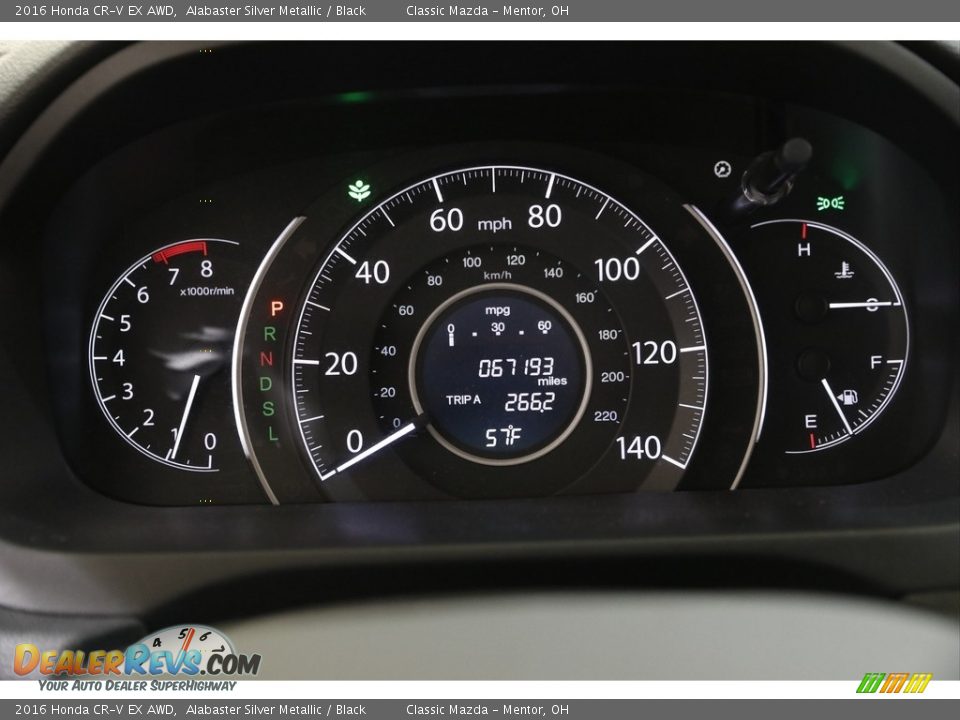 2016 Honda CR-V EX AWD Gauges Photo #9