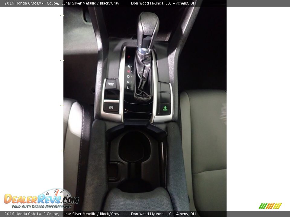 2016 Honda Civic LX-P Coupe Lunar Silver Metallic / Black/Gray Photo #32