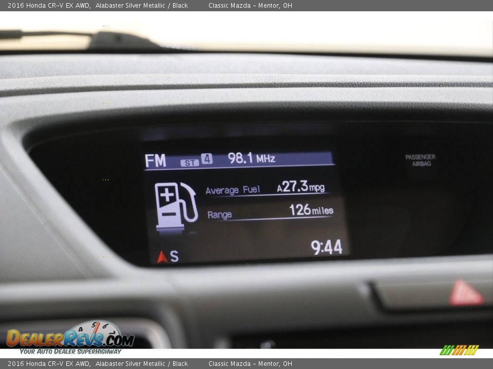 2016 Honda CR-V EX AWD Alabaster Silver Metallic / Black Photo #12