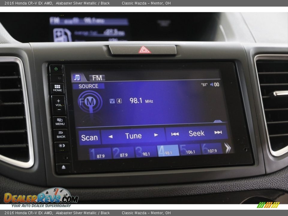 2016 Honda CR-V EX AWD Alabaster Silver Metallic / Black Photo #13