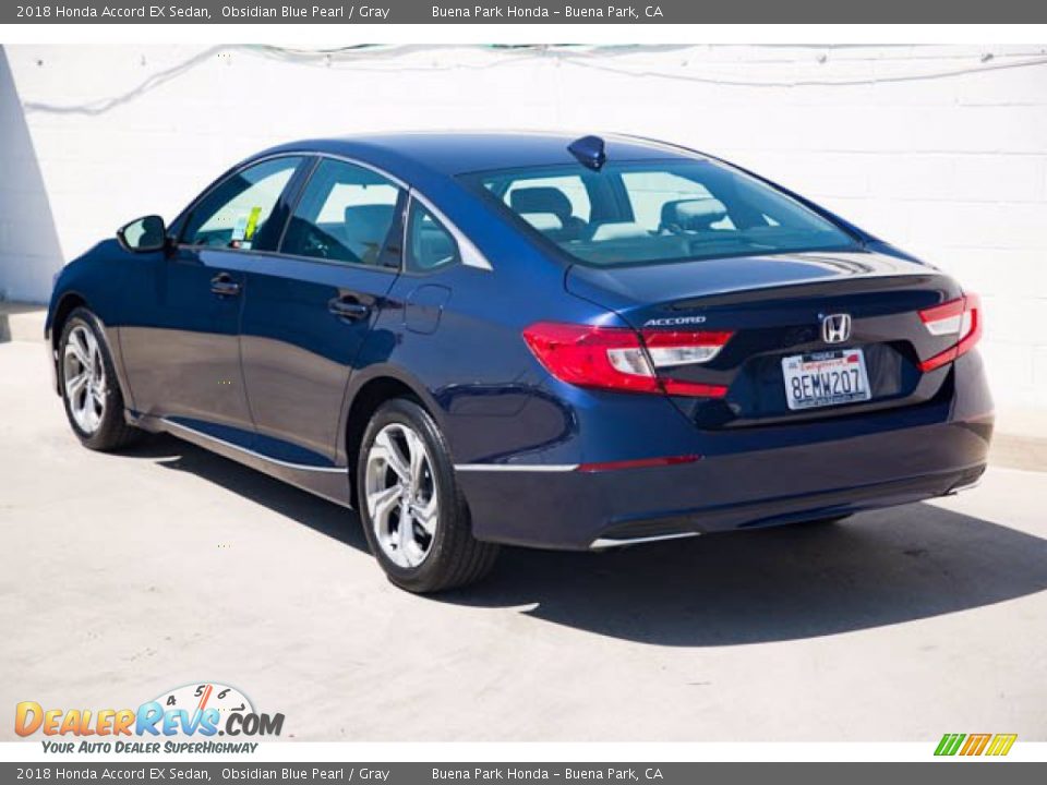 2018 Honda Accord EX Sedan Obsidian Blue Pearl / Gray Photo #2