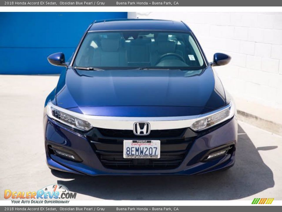 2018 Honda Accord EX Sedan Obsidian Blue Pearl / Gray Photo #7