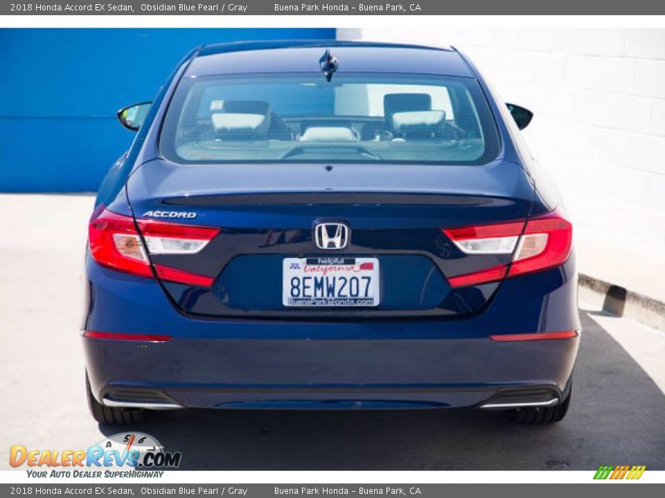 2018 Honda Accord EX Sedan Obsidian Blue Pearl / Gray Photo #9