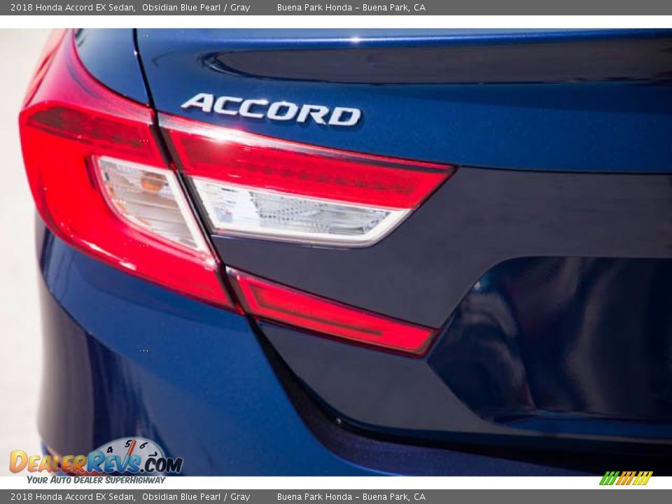 2018 Honda Accord EX Sedan Obsidian Blue Pearl / Gray Photo #10