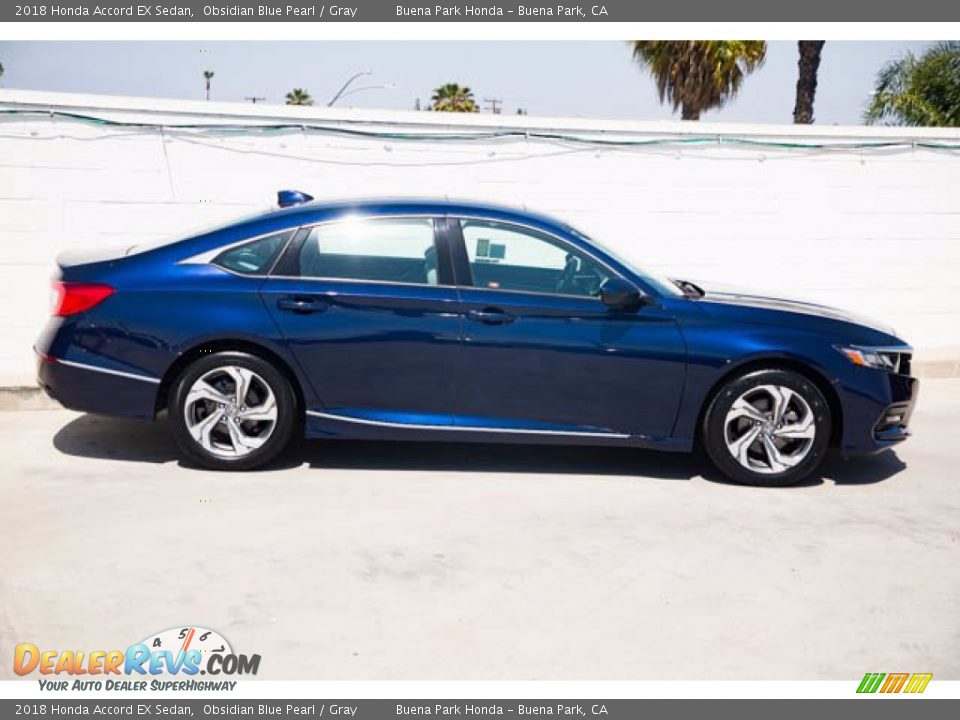 2018 Honda Accord EX Sedan Obsidian Blue Pearl / Gray Photo #12